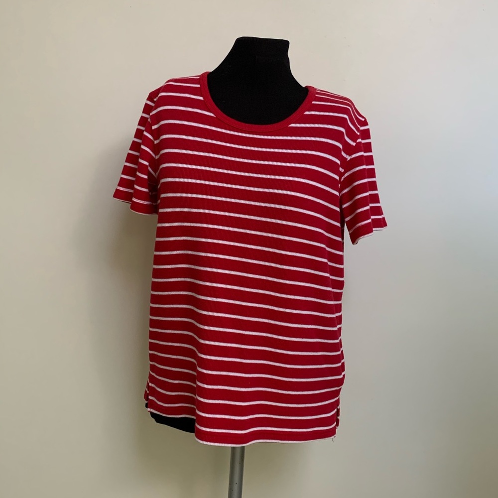 Cabin Creek Red White Striped Shirt